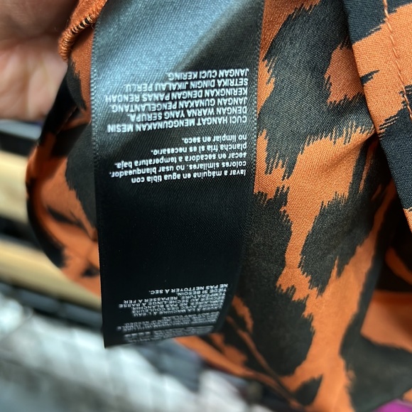 NWT,bebe Faux Wrap Tiered Skirt Dress,oramilt color - Picture 16 of 17